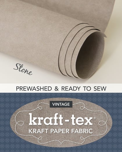 Tessuto carta similpelle Kraft-tex® - Pietra prelavato