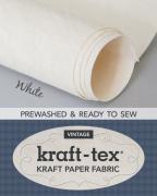 Tessuto carta similpelle Kraft-tex® - Bianco prelavato