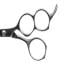 Forbici microdentate tre buchi APLIQUICK ®™ - Medium