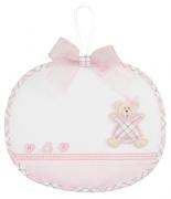 Fiocco Nascita Orsetto scozzese - Rosa