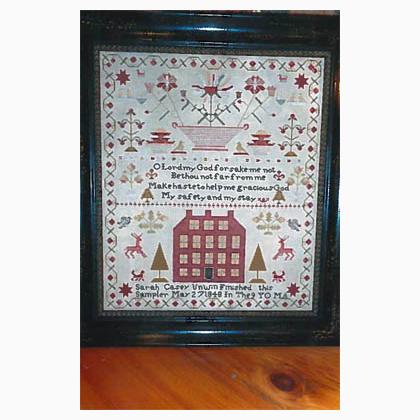 Sarah Casey Unwin 1848 Sampler