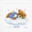 Sampler Nascita - Snoozing Teddy Bear