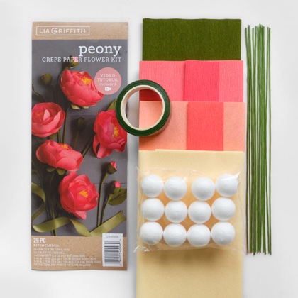 Kit Peonia di carta crespa