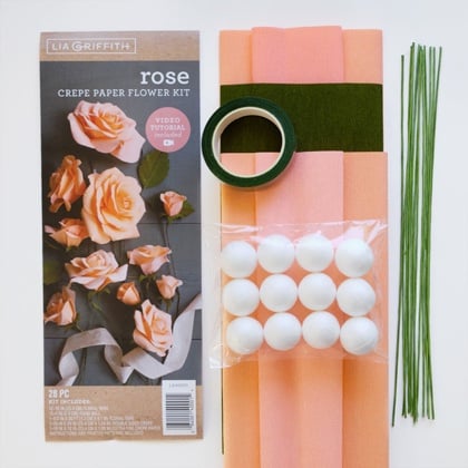 Kit Rose di carta crespa