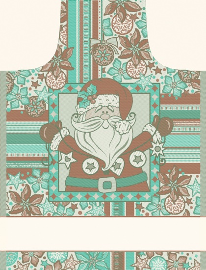 Grembiule Natalino - Ecrù / Tiffany