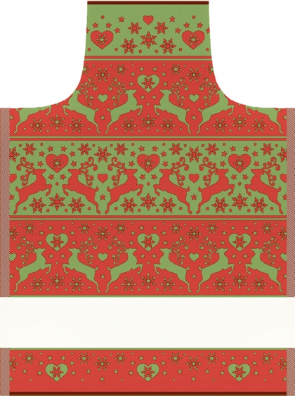 Grembiule Bltizen - Verde / Rosso