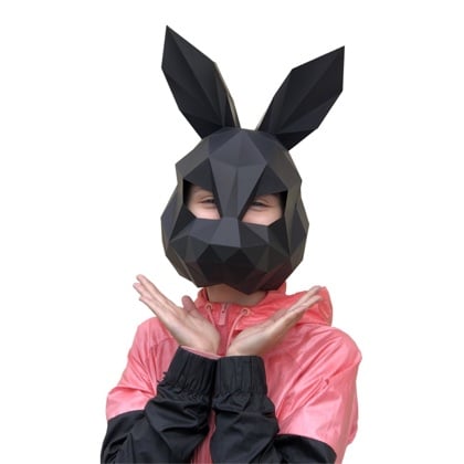 Maschera Lepre Nera - Kit Papercraft