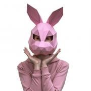 Maschera Lepre Rosa - Kit Papercraft
