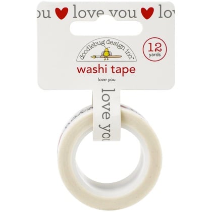 Nastro adesivo decorativo 15mm - Love You, Love Notes