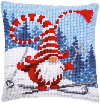 Cuscino: Gnomo di Natale a sciare II