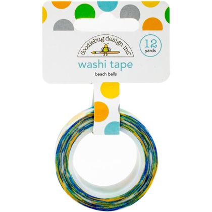Nastro adesivo decorativo 15mm - Beach balls