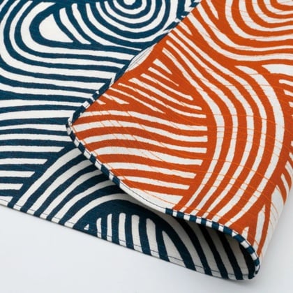 Isa Monyo Reversible Furoshiki - Knot Blue/Orange