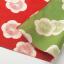 Isa Monyo Reversible Furoshiki - Japanese Apricot Red/Green