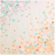 Hime Adeline Klam Furoshiki - Japanese Apricot Light Orange/Mint