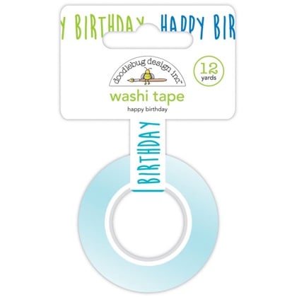 Nastro adesivo decorativo 15mm - Happy Birthday, Party Time