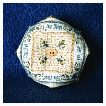 Crystal Honey Biscornu Pincushion