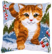 Cuscino: Gatto nella neve