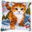 Cuscino: Gatto nella neve