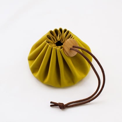 Portaoggetti in pelle Himeji - Giallo