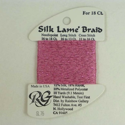 Silk Lame\' Braid - SL75 Wild Rose