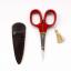 Shunuri Piccole Forbici laccate oro - Rosso