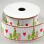 Nastro 25mm - Natale Grosgrain - Bianco & Verde