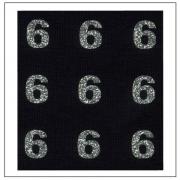 Numeri Glitter - "6"