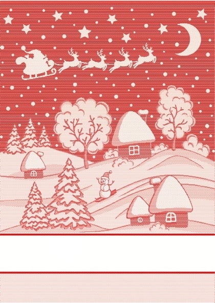 Asciugapiatti - Snow Lurex - Rosso