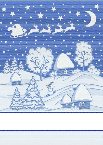 Asciugapiatti - Snow Lurex - Blu