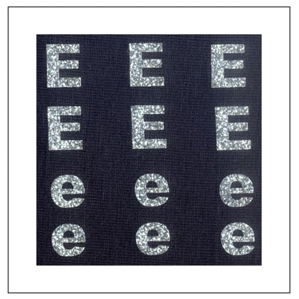 Lettere Glitter - \"E\" \"e\"