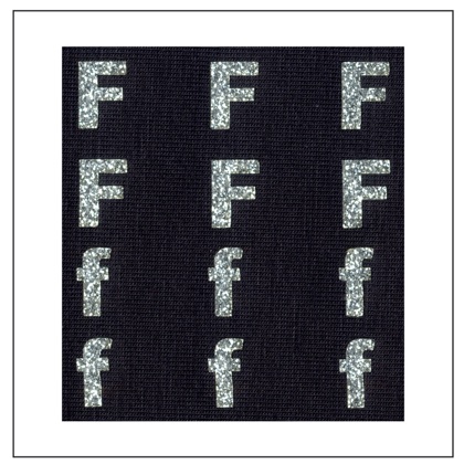 Lettere Glitter - \"F\" \"f\"