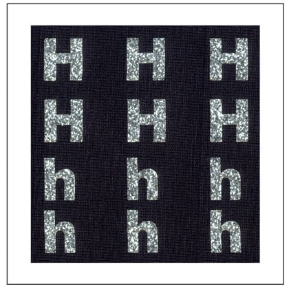 Lettere Glitter - \"H\" \"h\"