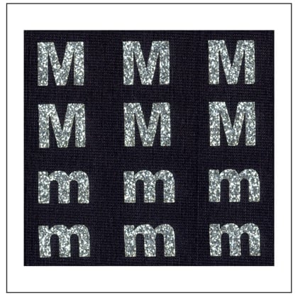 Lettere Glitter - \"M\" \"m\"
