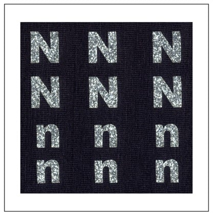 Lettere Glitter - \"N\" \"n\"
