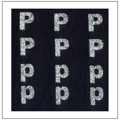 Lettere Glitter - \"P\" \"p\"