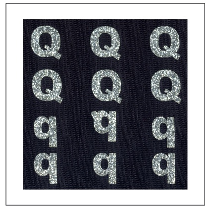 Lettere Glitter - \"Q\" \"q\"