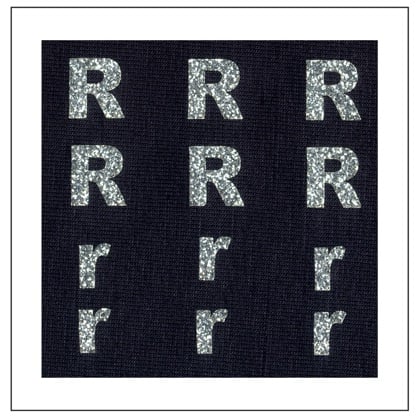 Lettere Glitter - \"R\" \"r\"