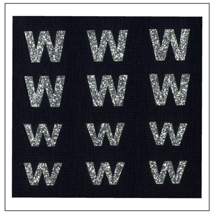 Lettere Glitter - \"W\" \"w\"