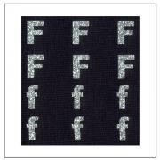 Lettere Glitter - "F" "f"