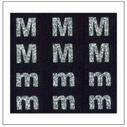 Lettere Glitter - "M" "m"