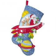 Calza Rocket Ship Santa