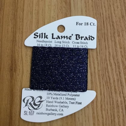 Silk Lame\' Braid - SL107 Deep Cobalt