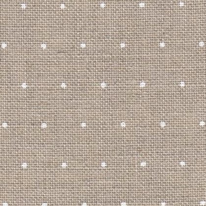 Lino Cashel 28ct - Naturale con mini punti bianchi