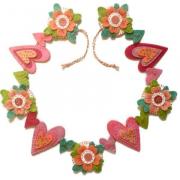 Kit feltro Ghirlanda di fiori e cuori