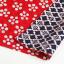 Fuku Furoshiki - Japanese Apricot/Pine and Bamboo Red/Navy