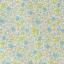 Tessuto stampato cotone bio - Fiori gialli e cielo