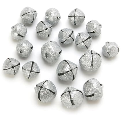 Campanelline di Natale - Argento Glitter
