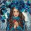 Ragazza dei fiori blu