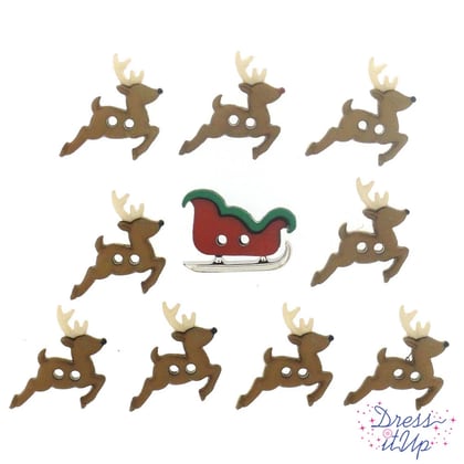 Cute Reindeer and Sleigh