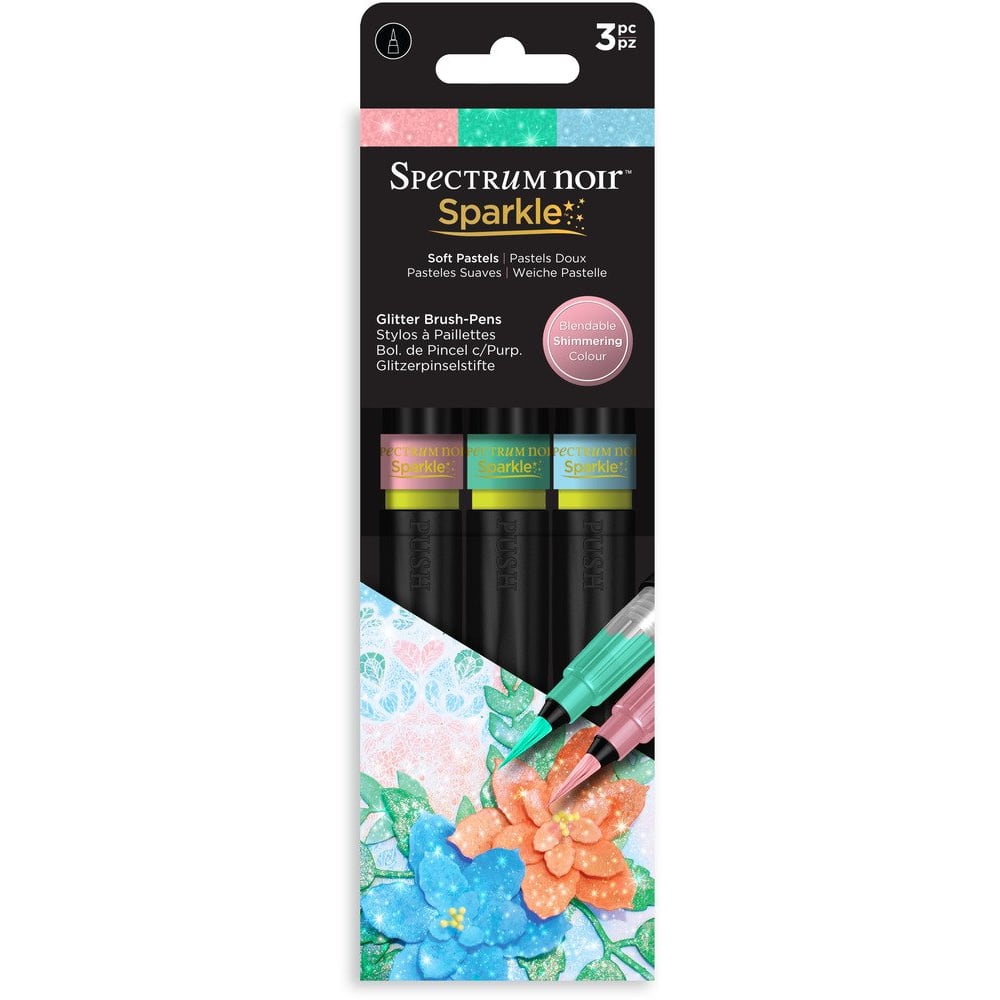 Pennarelli Sparkle Glitter Spectrum Noir - Soft Pastels da Crafter's  Companion - Per Colorare e Dipingere - Decorazioni, Carta, Colori - Casa  Cenina